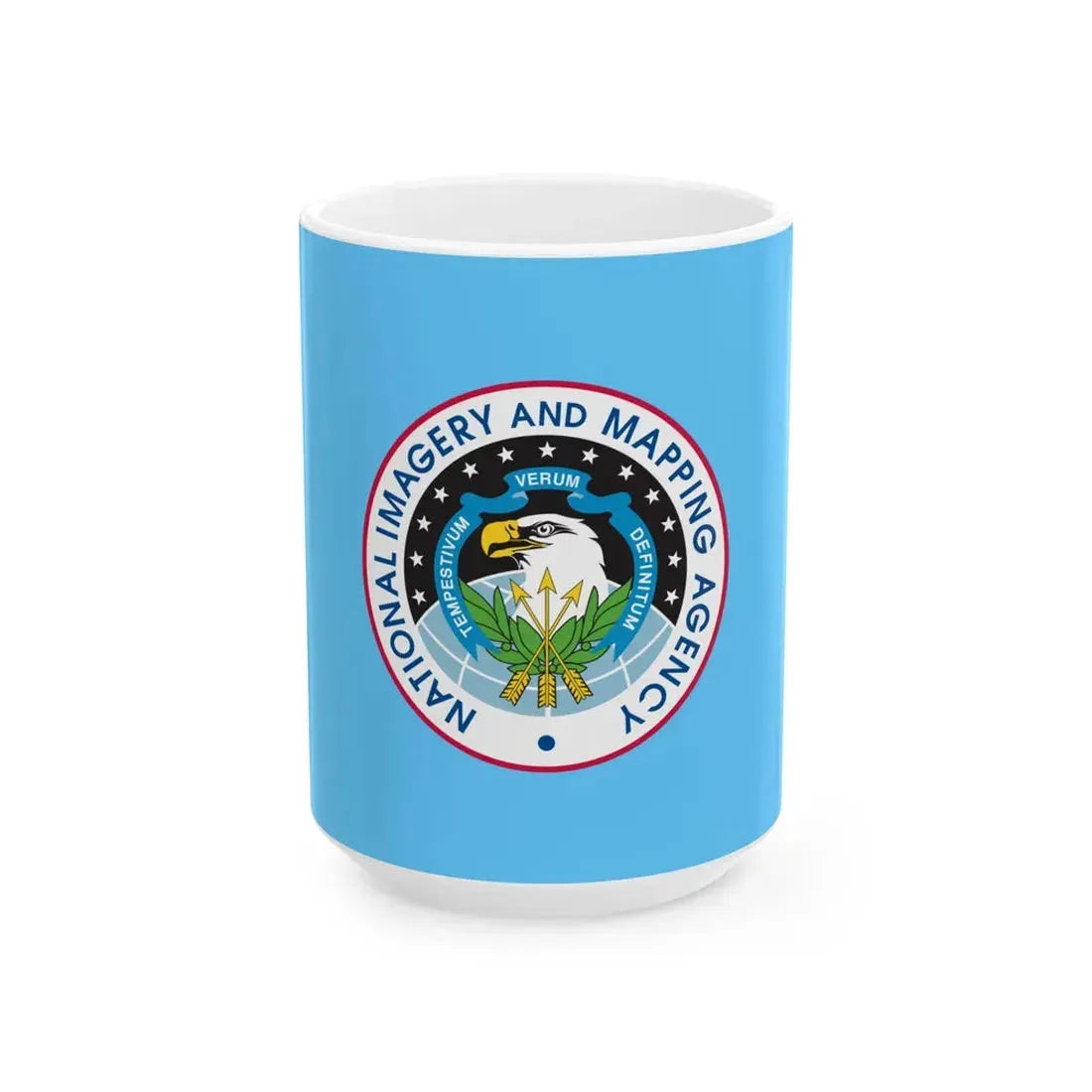 Flag of the United States National Imagery and Mapping Agency (United States) White Coffee Mug 15oz - Go Mug Yourself
