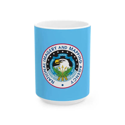 Flag of the United States National Imagery and Mapping Agency (United States) White Coffee Mug 15oz - Go Mug Yourself