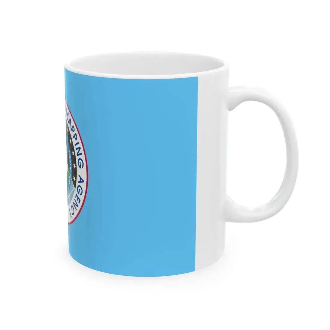 Flag of the United States National Imagery and Mapping Agency (United States) White Coffee Mug - Go Mug Yourself