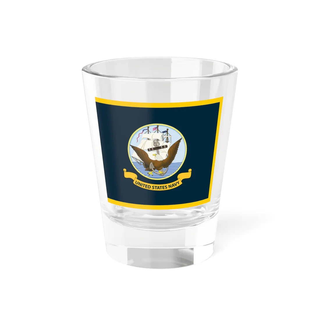 Flag of the United States Navy fringe (United States) Shot Glass 1.5oz 1.5oz - Go Mug Yourself