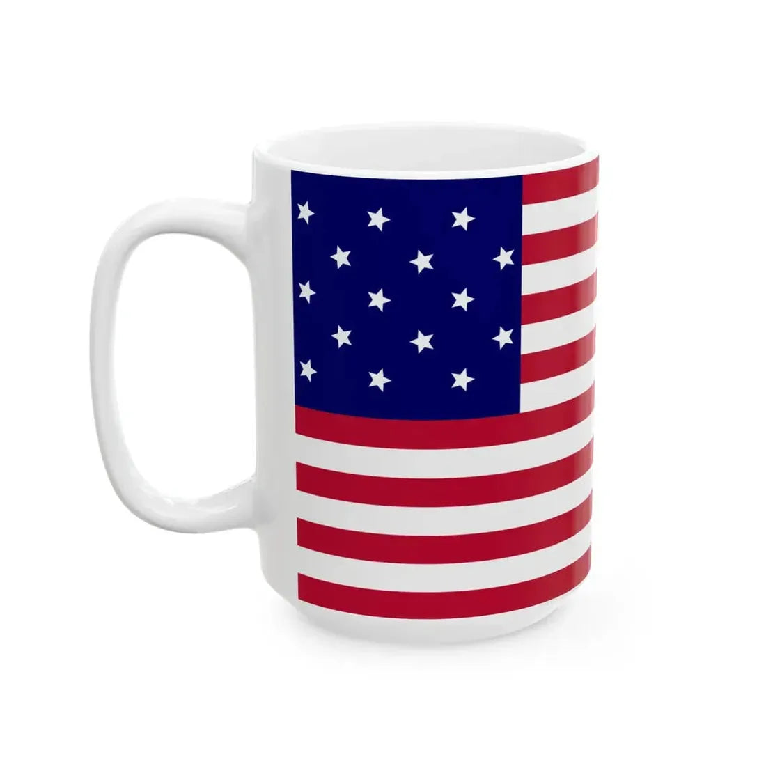 Flag of the United States of America 1795-1818 (United States) White Coffee Mug - Go Mug Yourself