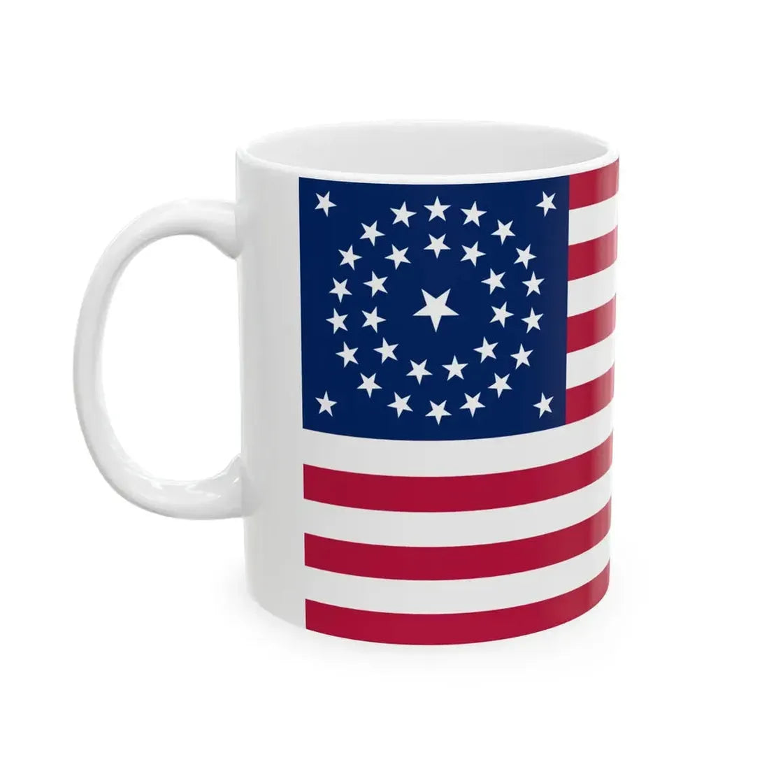 Flag of the United States of America 1861-1863 (United States) White Coffee Mug - Go Mug Yourself