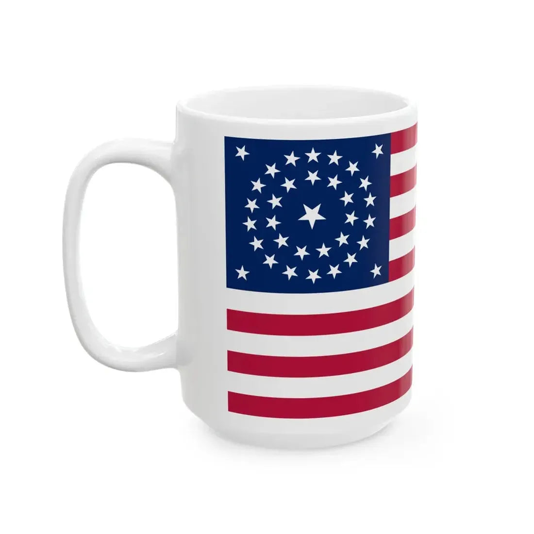 Flag of the United States of America 1861-1863 (United States) White Coffee Mug - Go Mug Yourself