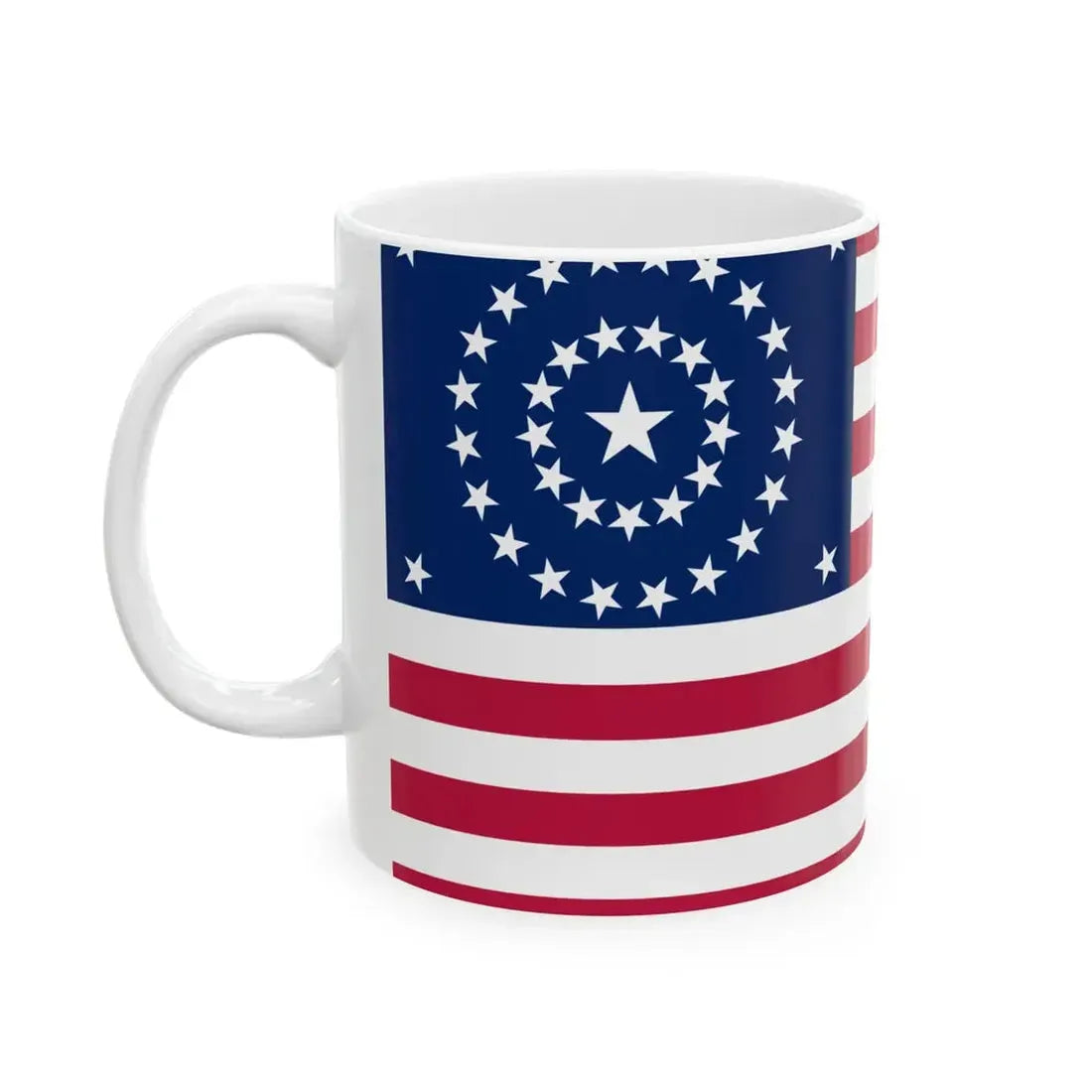 Flag of the United States of America 1877-1890 (United States) White Coffee Mug - Go Mug Yourself