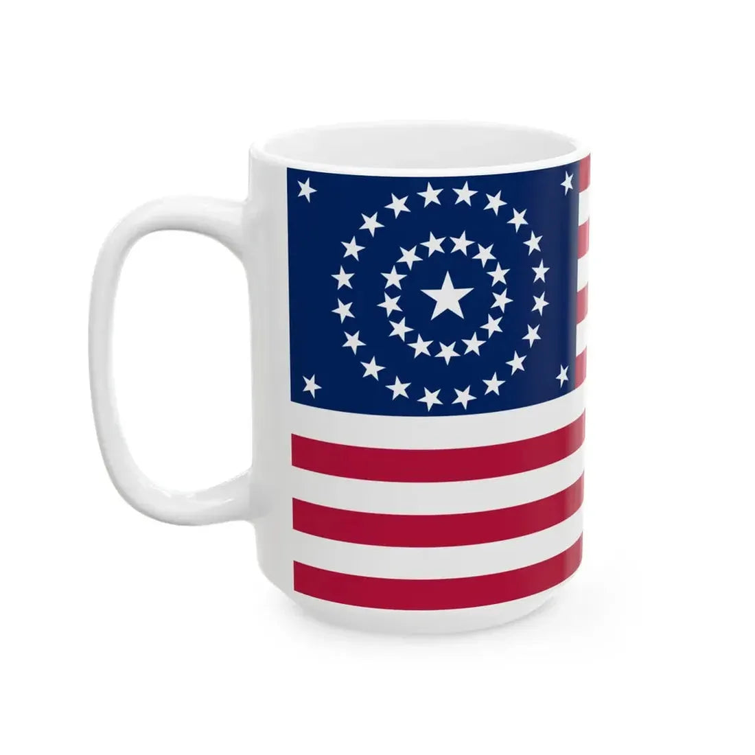 Flag of the United States of America 1877-1890 (United States) White Coffee Mug - Go Mug Yourself