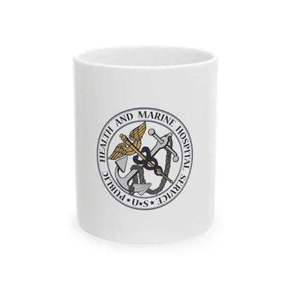 Flag of the United States Public Health and Marine-Hospital Service (United States) White Coffee Mug 11oz - Go Mug Yourself