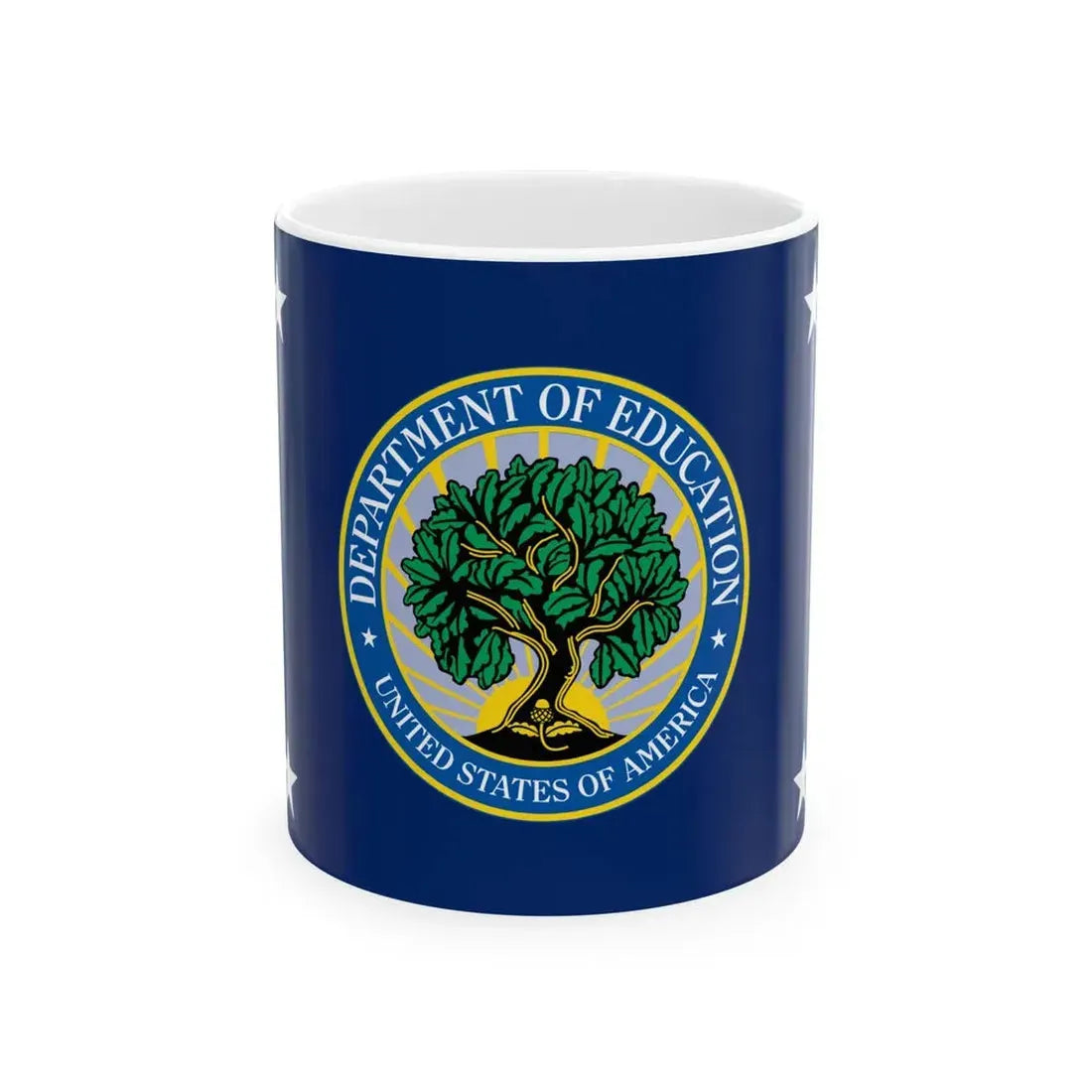 Flag of the United States Secretary of Education (United States) White Coffee Mug 11oz - Go Mug Yourself