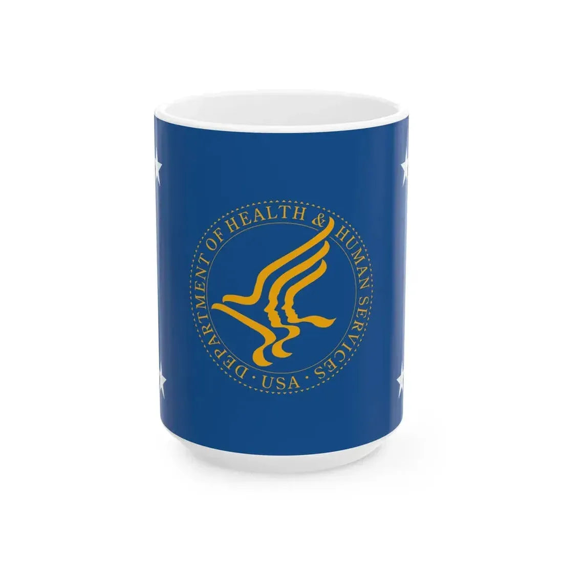 Flag of the United States Secretary of Health and Human Services (United States) White Coffee Mug 15oz - Go Mug Yourself