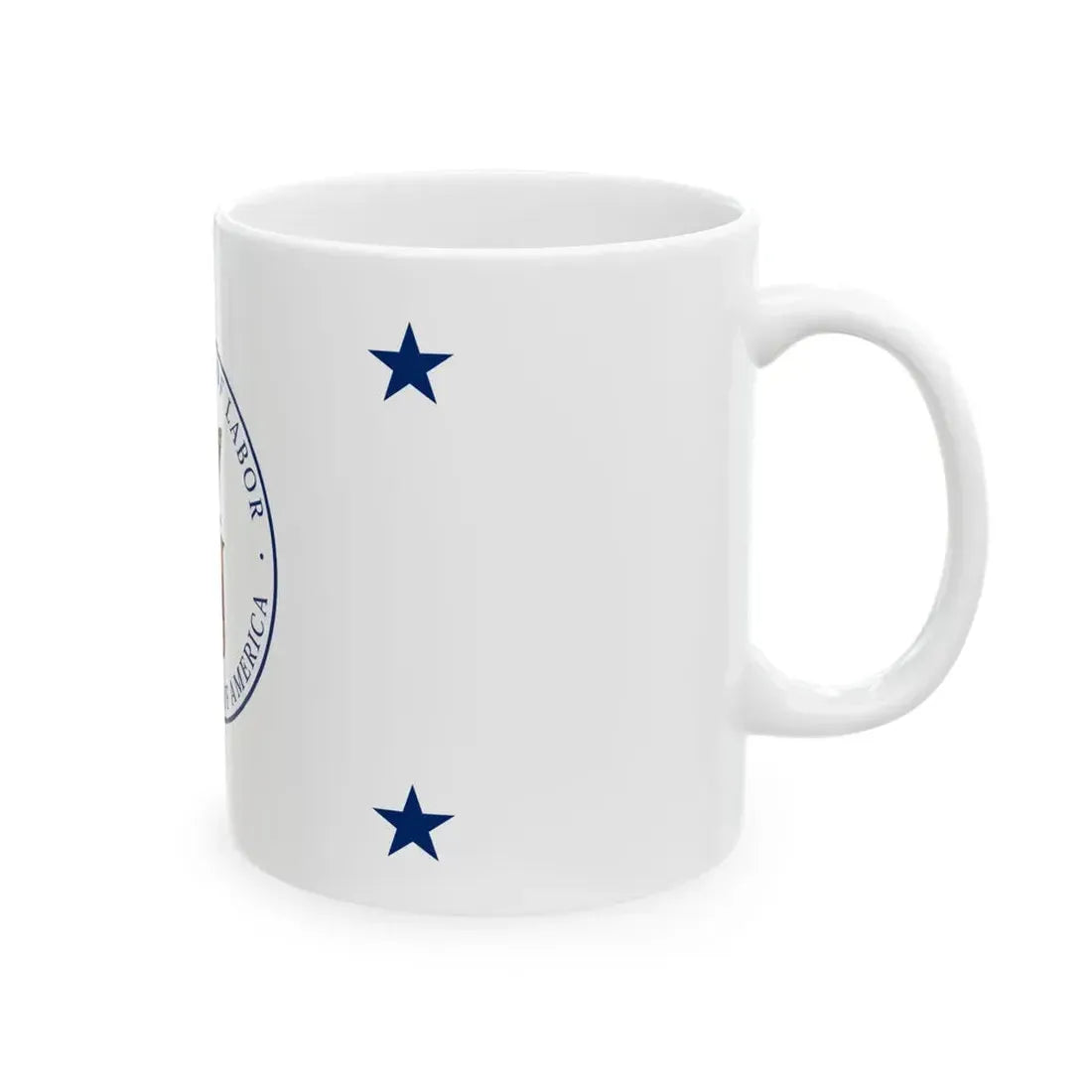 Flag of the United States Secretary of Labor 1915-1960 (United States) White Coffee Mug - Go Mug Yourself