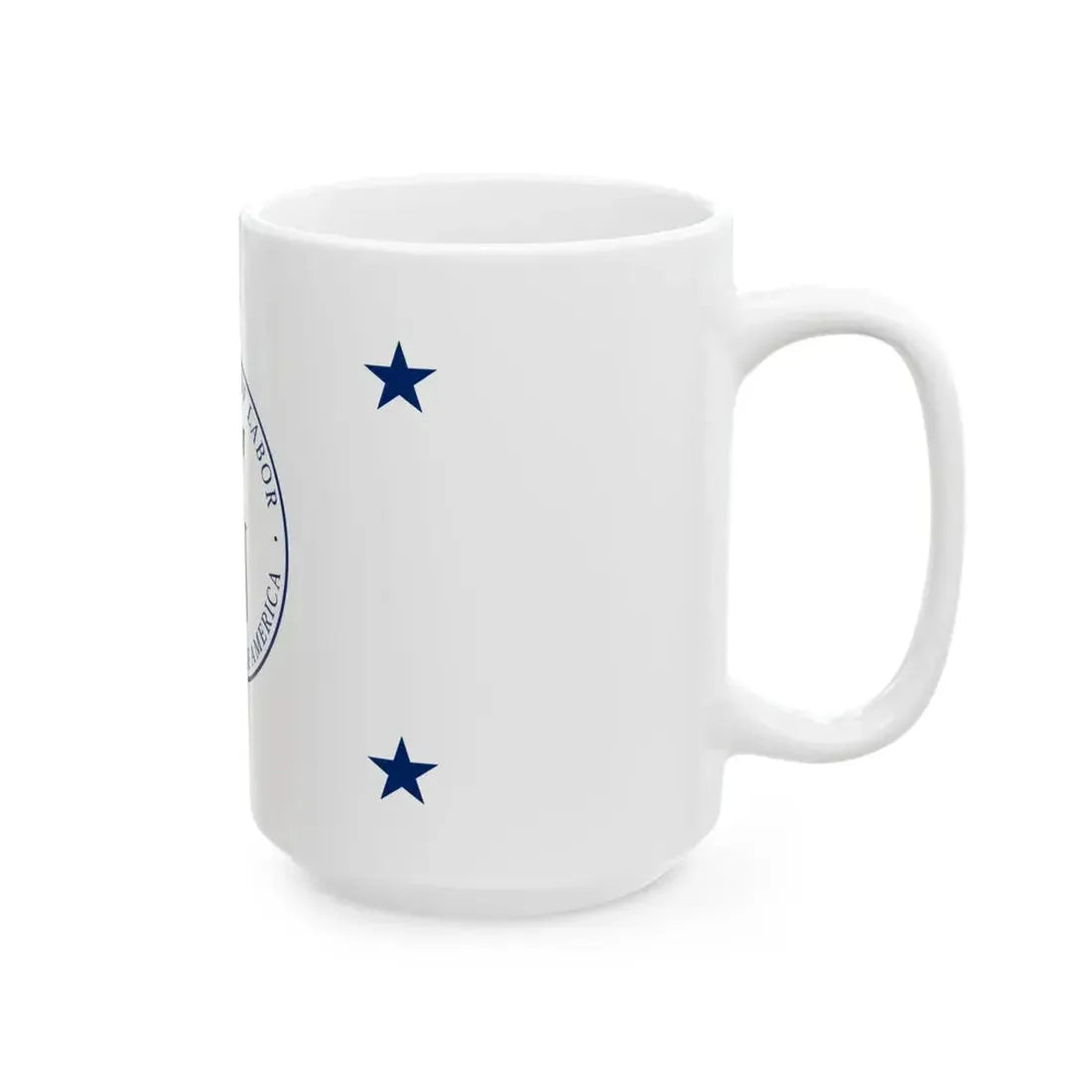 Flag of the United States Secretary of Labor 1915-1960 (United States) White Coffee Mug - Go Mug Yourself