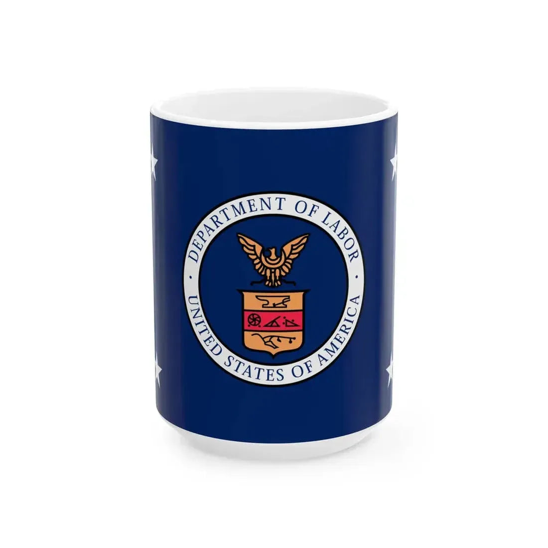 Flag of the United States Secretary of Labor (United States) White Coffee Mug 15oz - Go Mug Yourself