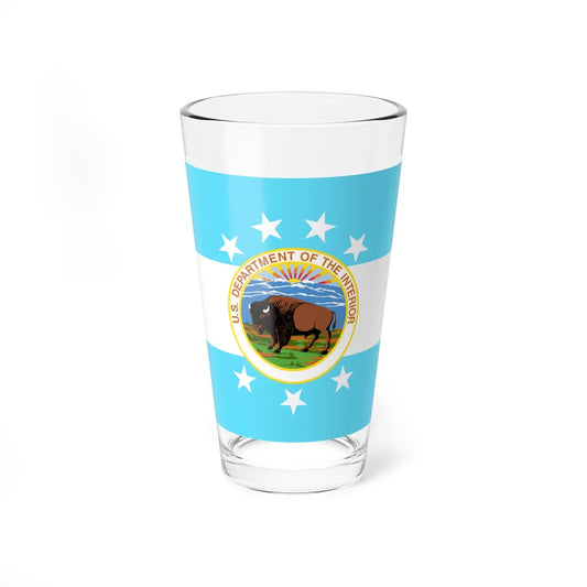 Flag of the United States Secretary of the Interior 1917-1934 (United States) Pint Glass 16oz 16oz - Go Mug Yourself
