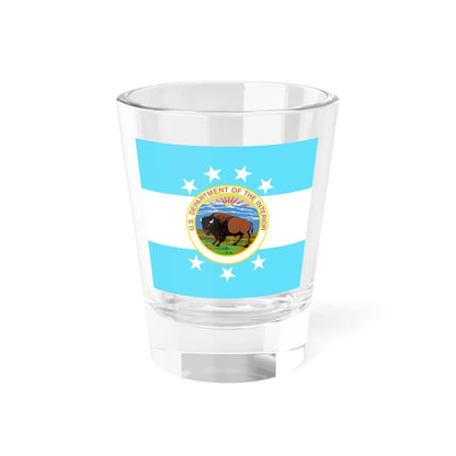 Flag of the United States Secretary of the Interior 1917-1934 (United States) Shot Glass 1.5oz 1.5oz - Go Mug Yourself