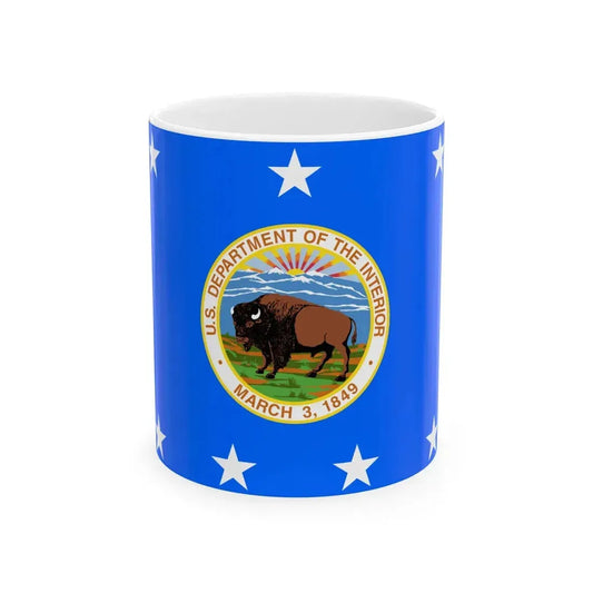 Flag of the United States Secretary of the Interior (United States) White Coffee Mug 11oz - Go Mug Yourself
