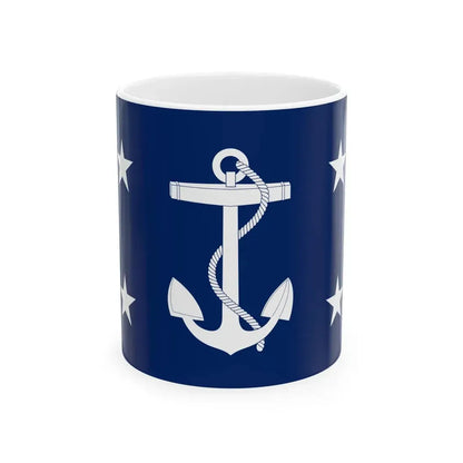 Flag of the United States Secretary of the Navy (United States) White Coffee Mug 11oz - Go Mug Yourself