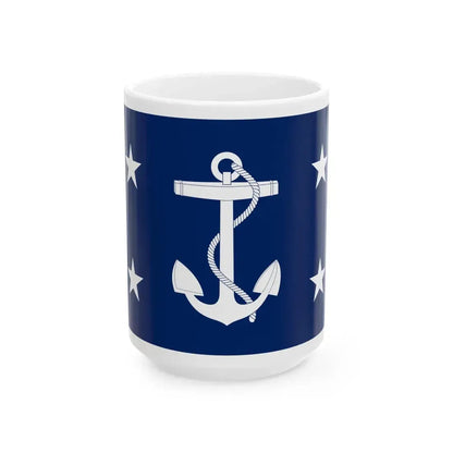 Flag of the United States Secretary of the Navy (United States) White Coffee Mug 15oz - Go Mug Yourself