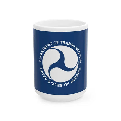 Flag of the United States Secretary of Transportation (United States) White Coffee Mug 15oz - Go Mug Yourself