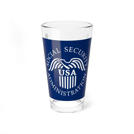 Flag of the United States Social Security Administration (United States) Pint Glass 16oz 16oz - Go Mug Yourself