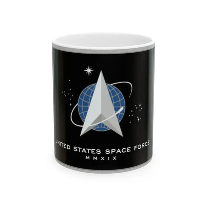 Flag of the United States Space Force fringed (United States) White Coffee Mug 11oz - Go Mug Yourself