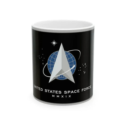Flag of the United States Space Force fringed (United States) White Coffee Mug 11oz - Go Mug Yourself