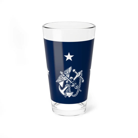 Flag of the United States Surgeon General v1 (United States) Pint Glass 16oz 16oz - Go Mug Yourself