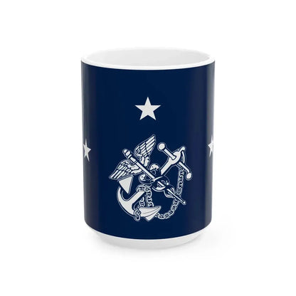 Flag of the United States Surgeon General v1 (United States) White Coffee Mug 15oz - Go Mug Yourself