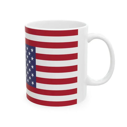 Flag of the United States symmetrical (United States) White Coffee Mug - Go Mug Yourself