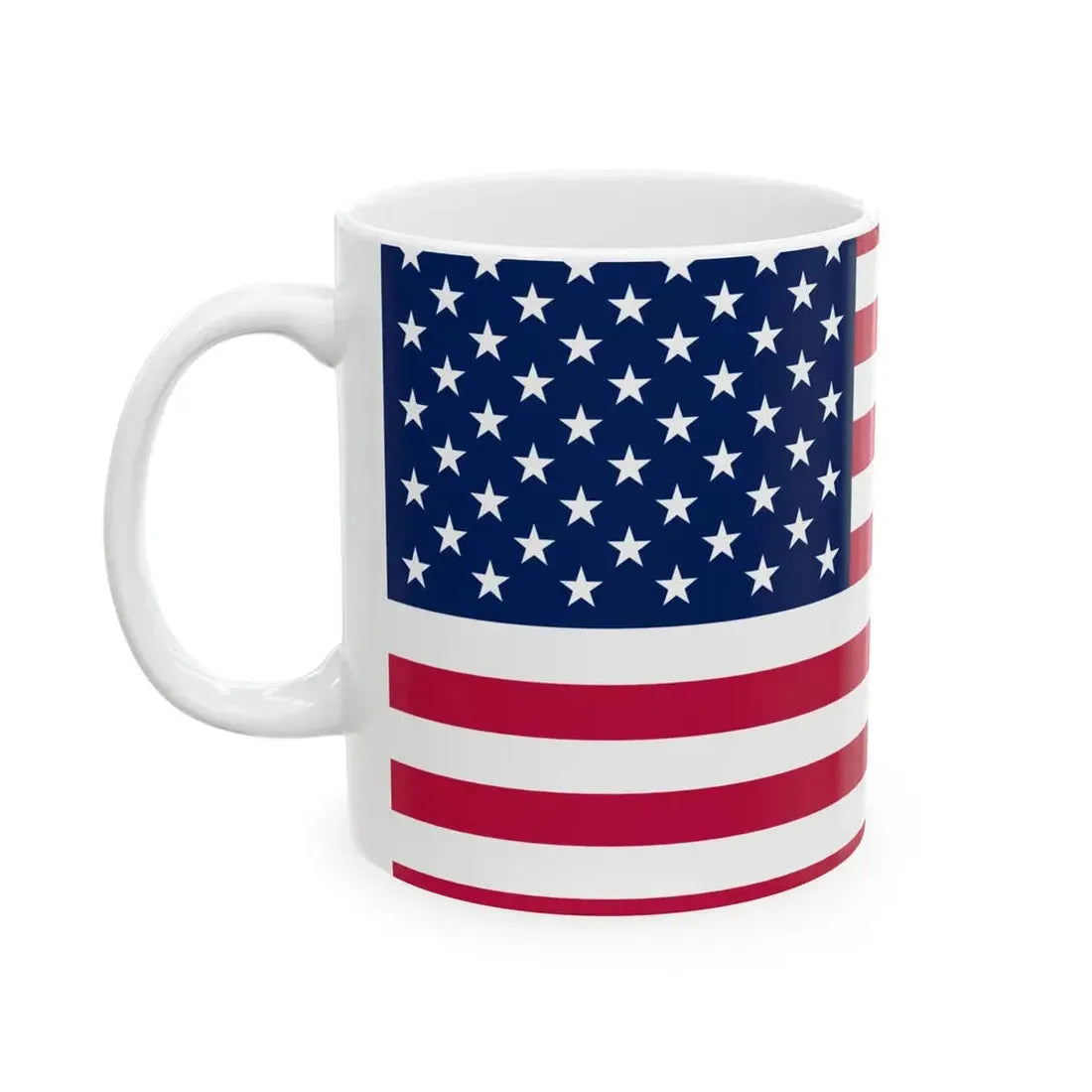 Flag of the United States Texas Color Standard (United States) White Coffee Mug - Go Mug Yourself
