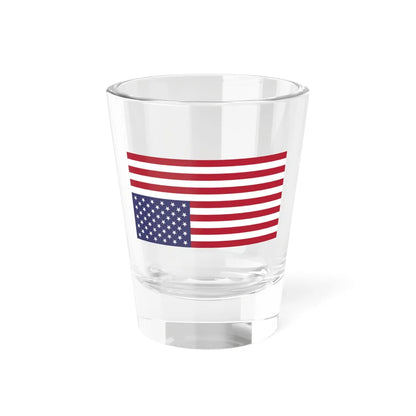 Flag of the United States vertically flipped (United States) Shot Glass 1.5oz 1.5oz - Go Mug Yourself