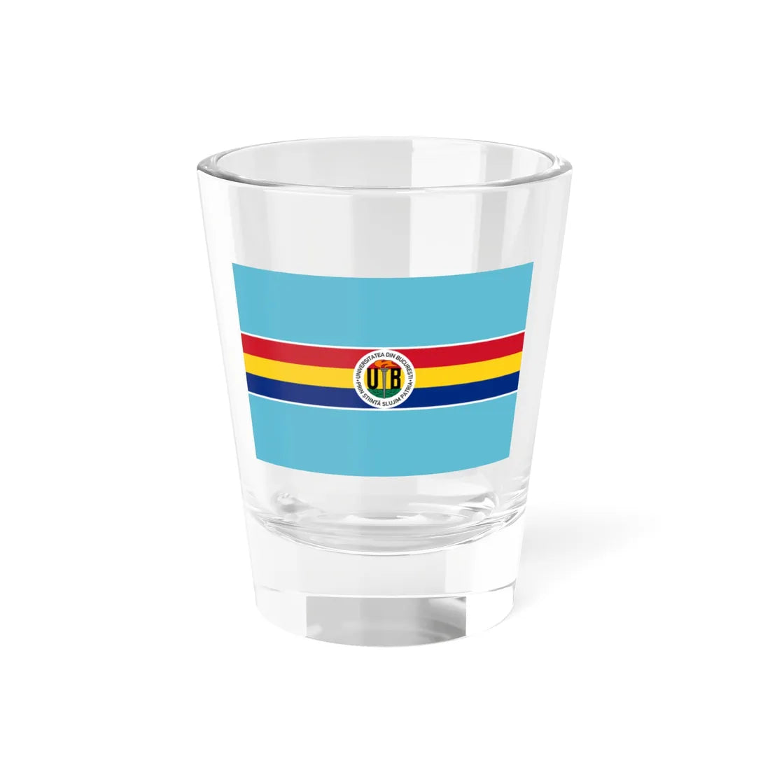 Flag of the University of Bucharest 1973 (Oman) Shot Glass 1.5oz 1.5oz - Go Mug Yourself