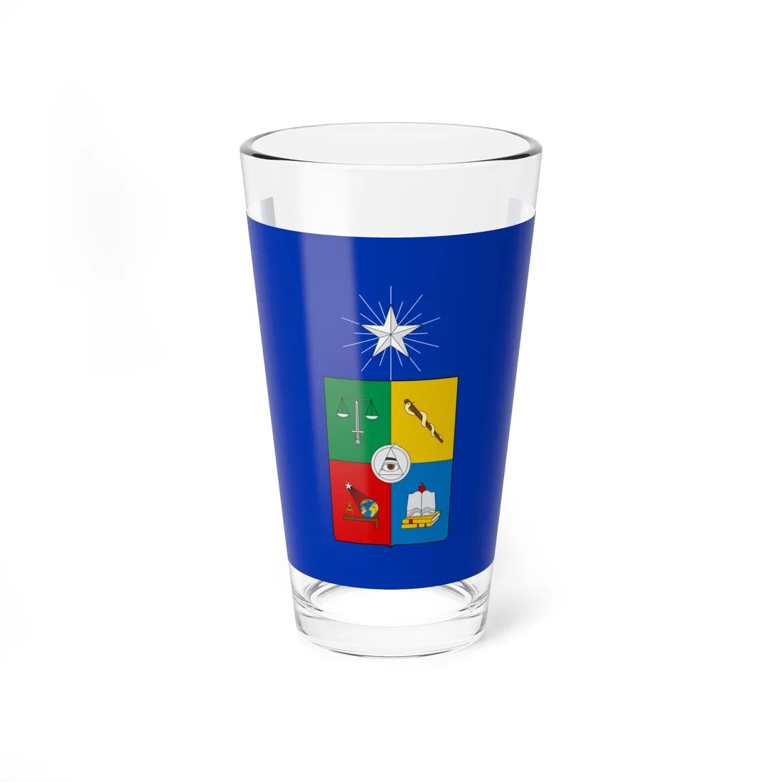 Flag of the University of Chile (Chile) (Coat of Arms) Pint Glass 16oz 16oz - Go Mug Yourself