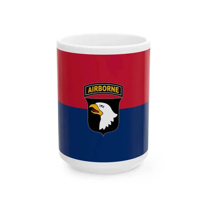 Flag of the U.S. 101st Airborne Division (United States) White Coffee Mug 15oz - Go Mug Yourself