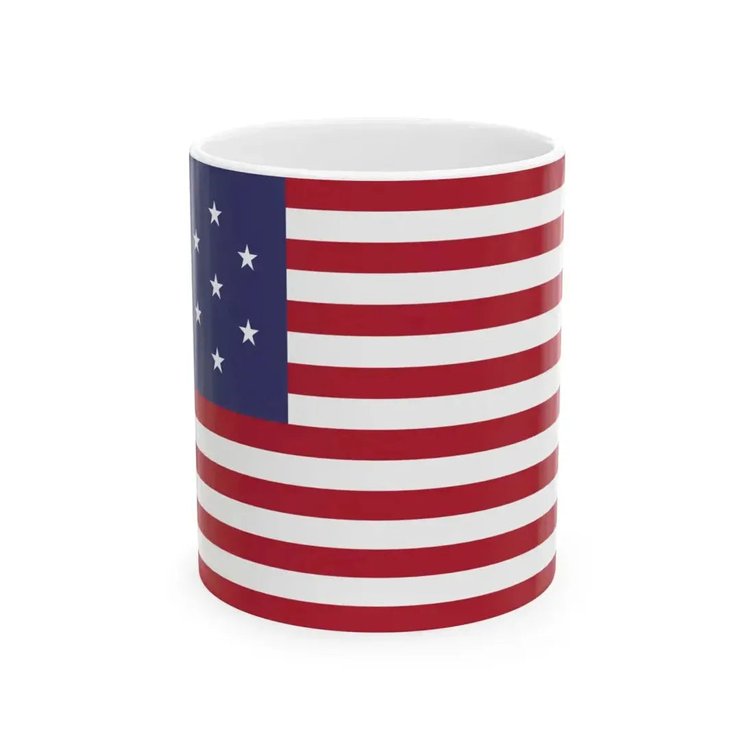 Flag of the U.S. 1795-1818 (United States) White Coffee Mug 11oz - Go Mug Yourself