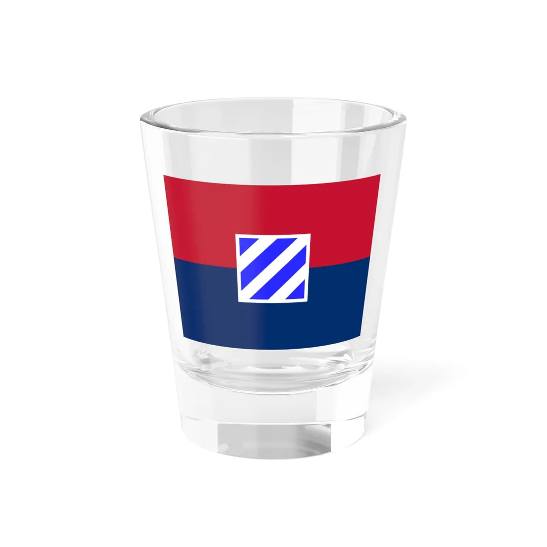 Flag of the U.S. Army 3rd Infantry Division (United States) Shot Glass 1.5oz 1.5oz - Go Mug Yourself