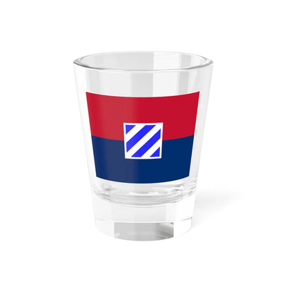 Flag of the U.S. Army 3rd Infantry Division (United States) Shot Glass 1.5oz 1.5oz - Go Mug Yourself