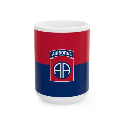 Flag of the U.S. Army 82nd Airborne Division (United States) White Coffee Mug 15oz - Go Mug Yourself