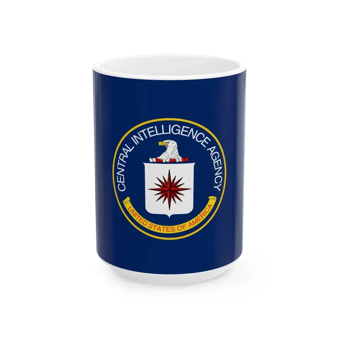 Flag of the U.S. Central Intelligence Agency (United States) White Coffee Mug 15oz - Go Mug Yourself