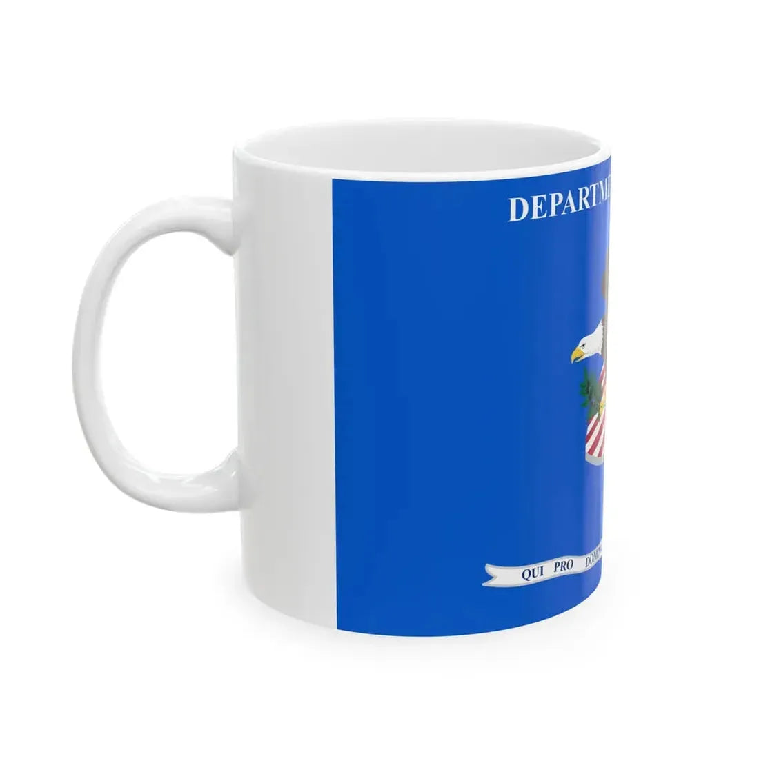 Flag of the U.S. Department of Justice (United States) White Coffee Mug - Go Mug Yourself