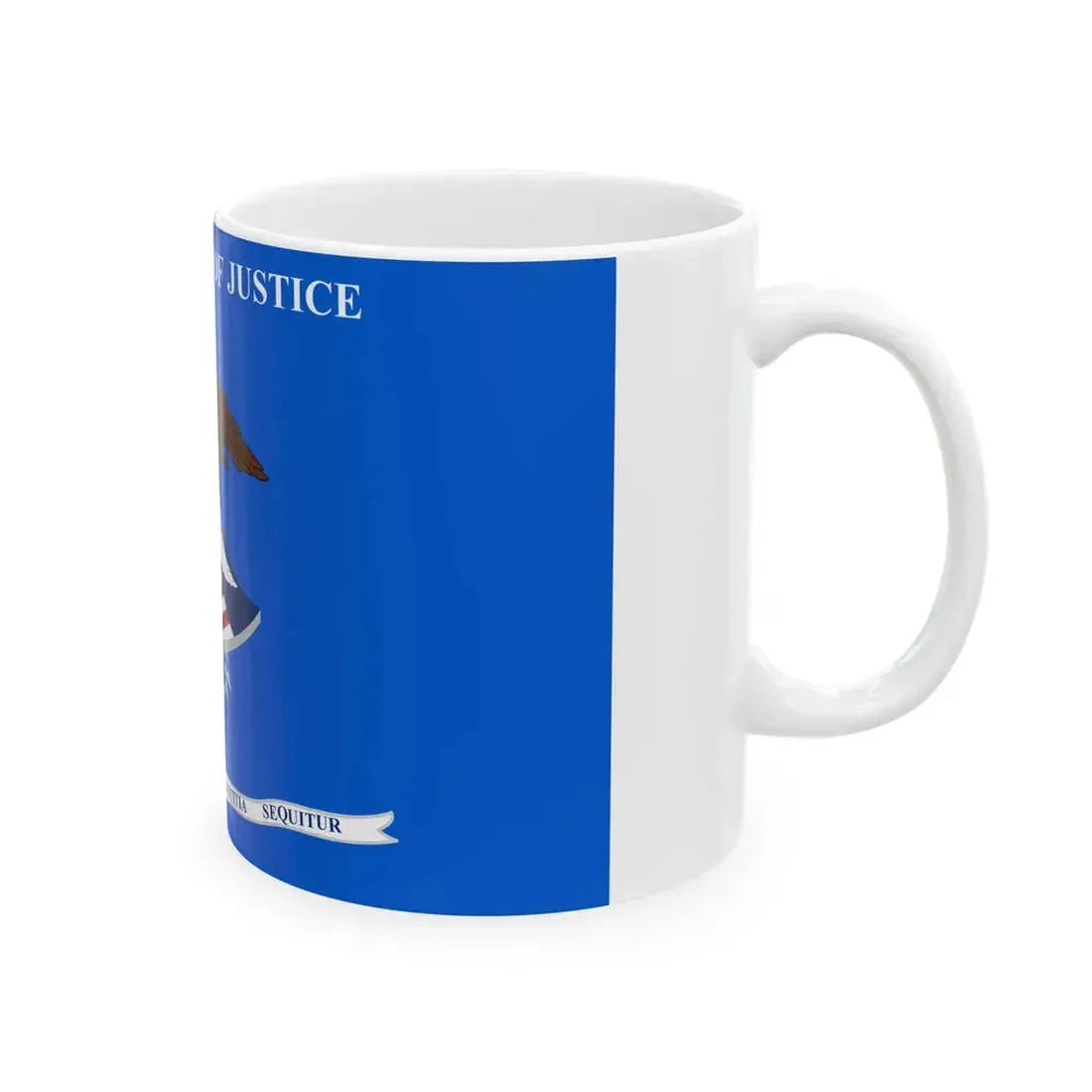 Flag of the U.S. Department of Justice (United States) White Coffee Mug - Go Mug Yourself