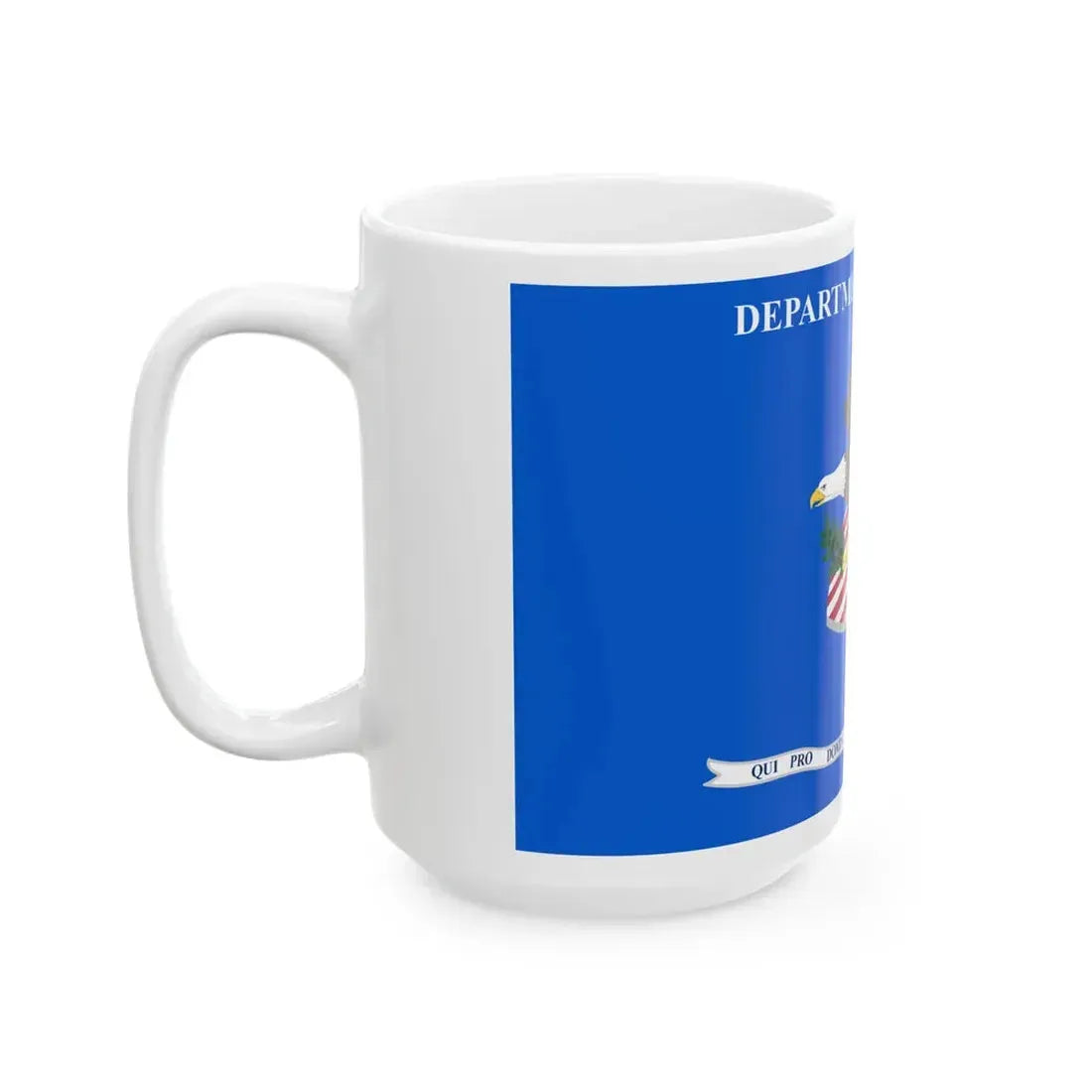 Flag of the U.S. Department of Justice (United States) White Coffee Mug - Go Mug Yourself