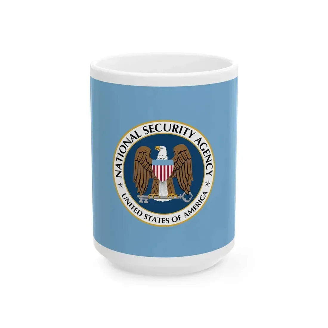 Flag of the U.S. National Security Agency (United States) White Coffee Mug 15oz - Go Mug Yourself