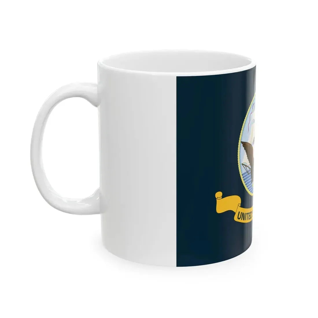 Flag of the U.S. Navy fringed (United States) White Coffee Mug - Go Mug Yourself