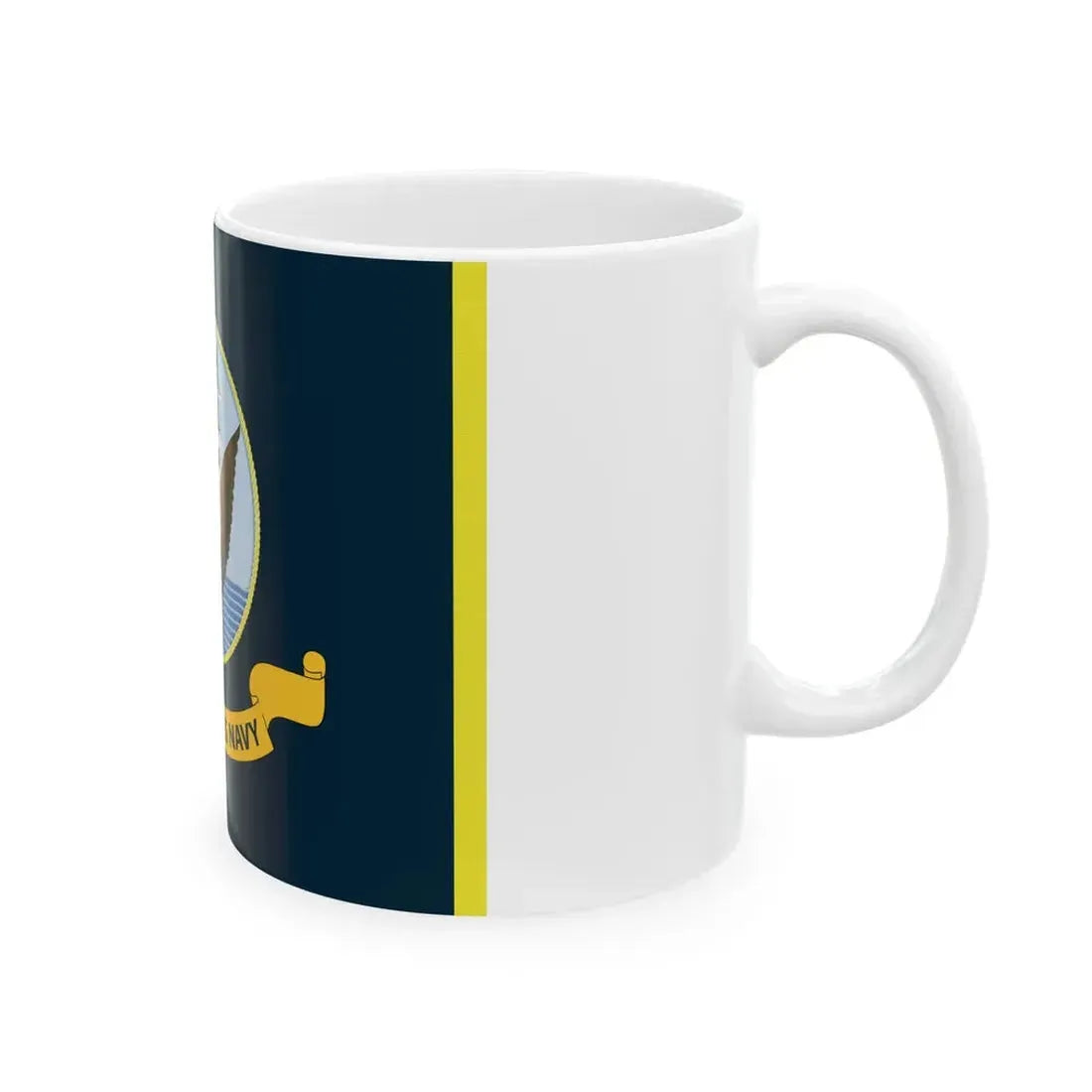 Flag of the U.S. Navy fringed (United States) White Coffee Mug - Go Mug Yourself