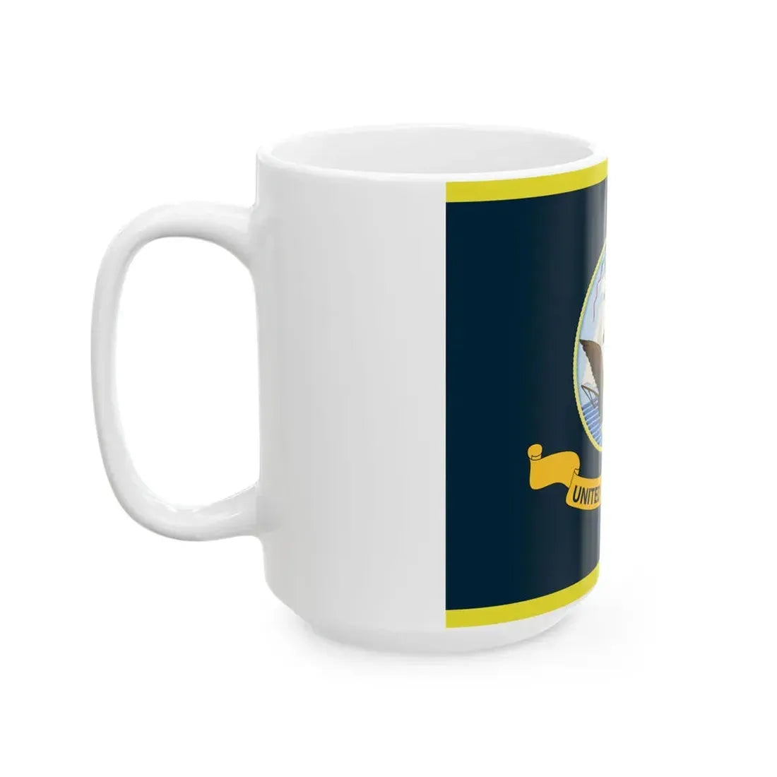 Flag of the U.S. Navy fringed (United States) White Coffee Mug - Go Mug Yourself