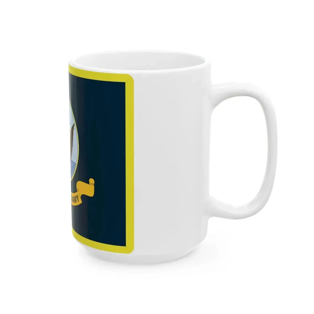 Flag of the U.S. Navy fringed (United States) White Coffee Mug - Go Mug Yourself