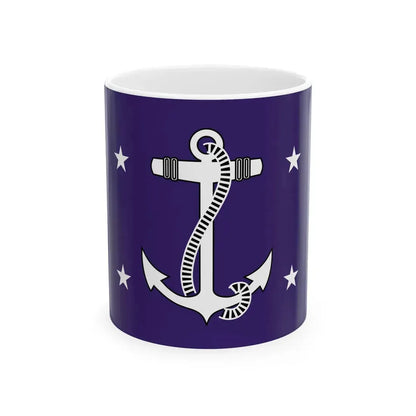 Flag of the US Secretary of the Navy (United States) White Coffee Mug 11oz - Go Mug Yourself