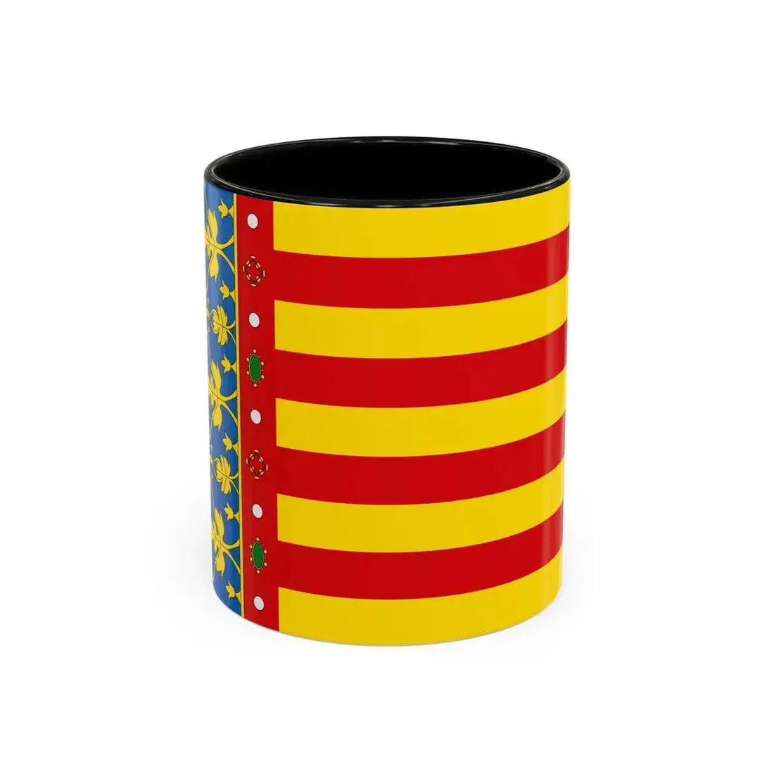 Flag of the Valencia Spain - Accent Coffee Mug 11oz Black - Go Mug Yourself