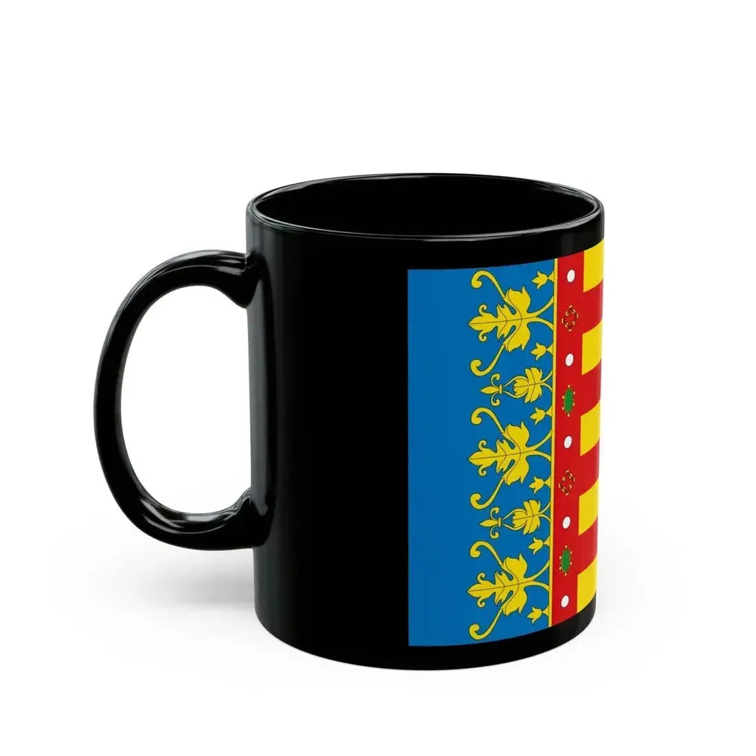 Flag of the Valencia Spain - Black Coffee Mug - Go Mug Yourself