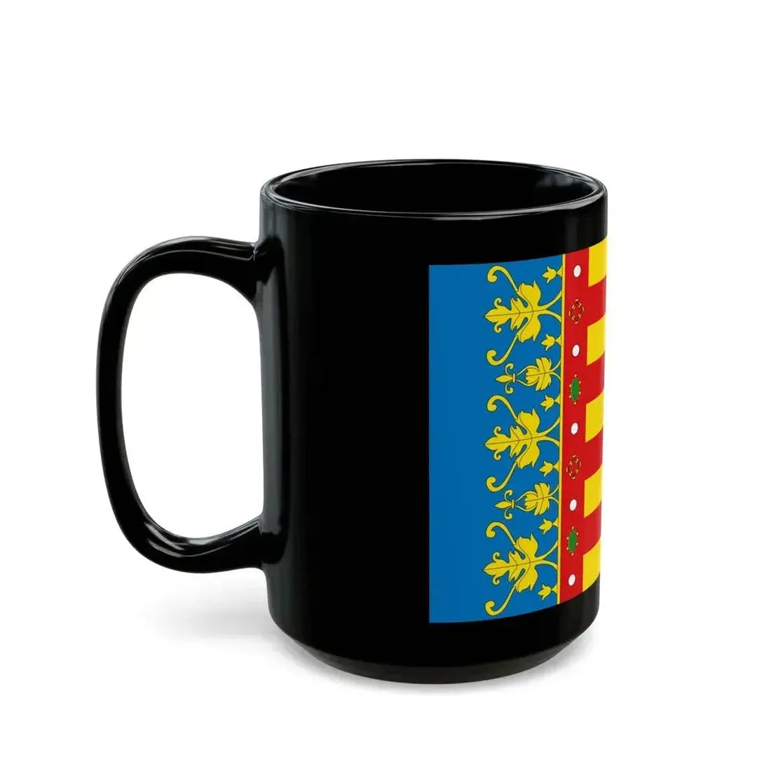 Flag of the Valencia Spain - Black Coffee Mug - Go Mug Yourself