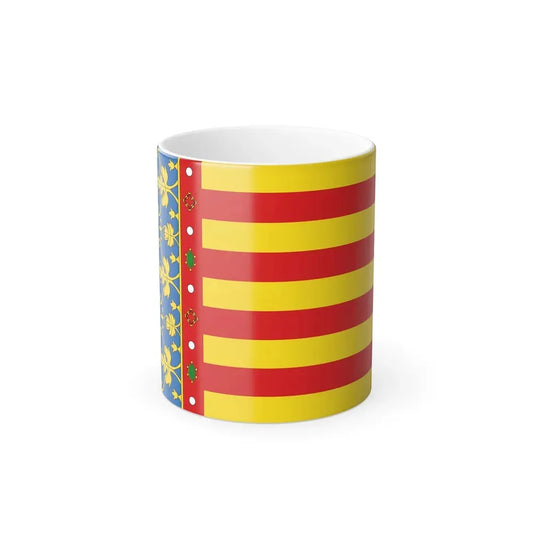 Flag of the Valencia Spain - Color Changing Coffee Mug 11oz - Go Mug Yourself
